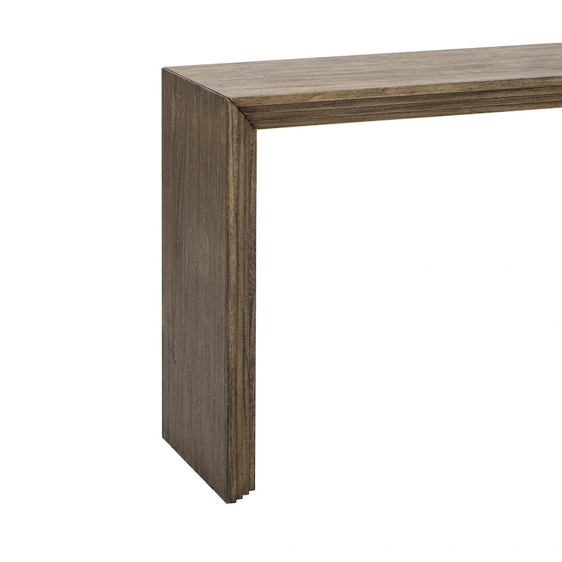 Console de style moderne en placage de bois massif de paulownia, convient pour le hall d'entrée, le salon ou l'entrée.