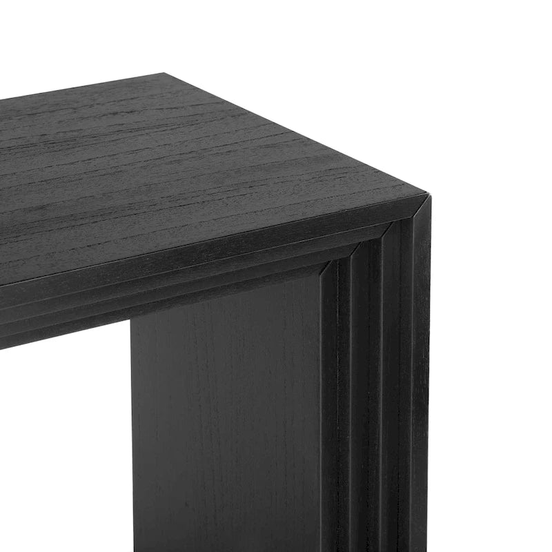 Console de style moderne en placage de bois massif de paulownia, convient pour le hall d'entrée, le salon ou l'entrée.