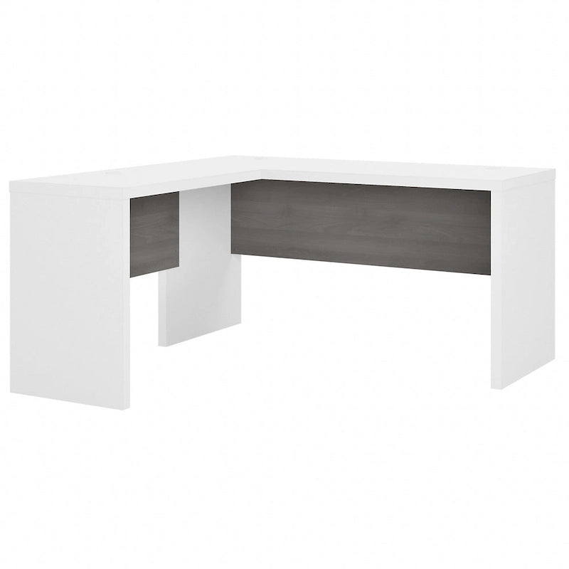 Bureau d'angle – Crédence de 60 po de large avec retour de 36 po de large