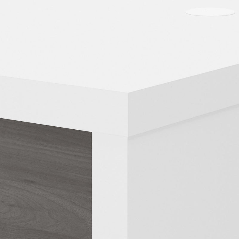 Bureau d'angle – Crédence de 60 po de large avec retour de 36 po de large