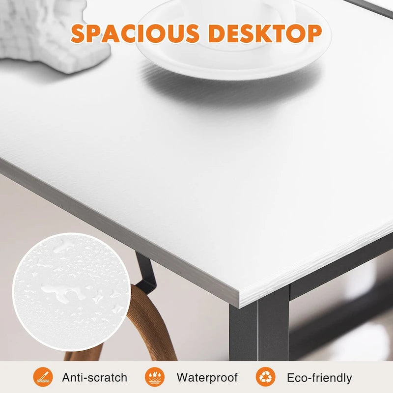 Bureau d'ordinateur moderne avec sac de rangement et support pour casque pour chambres à coucher et coins d'étude ou petits bureaux à domicile