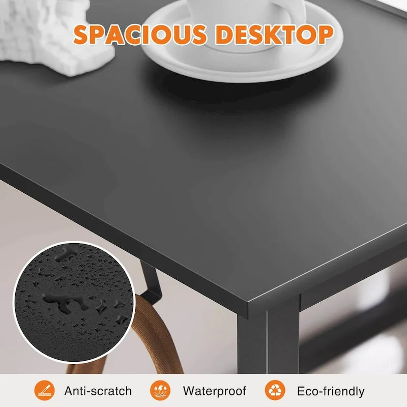 Bureau d'ordinateur moderne avec sac de rangement et support pour casque pour chambres à coucher et coins d'étude ou petits bureaux à domicile