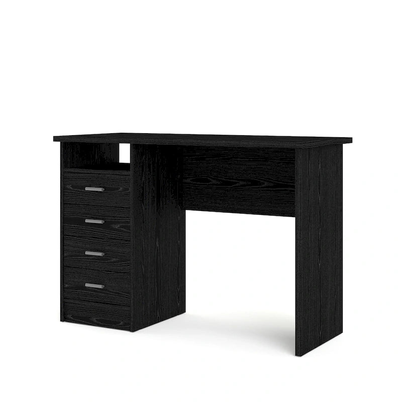 Bureau 4 tiroirs avec étagère fixe et panneau de modestie