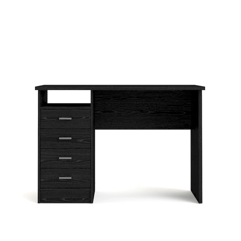 Bureau 4 tiroirs avec étagère fixe et panneau de modestie