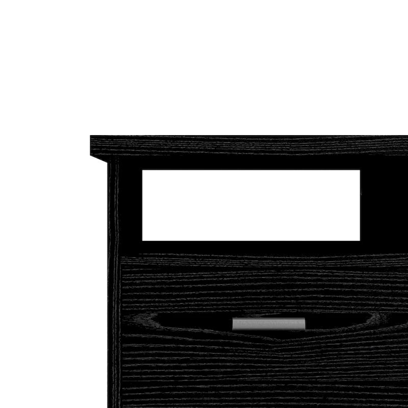 Bureau 4 tiroirs avec étagère fixe et panneau de modestie