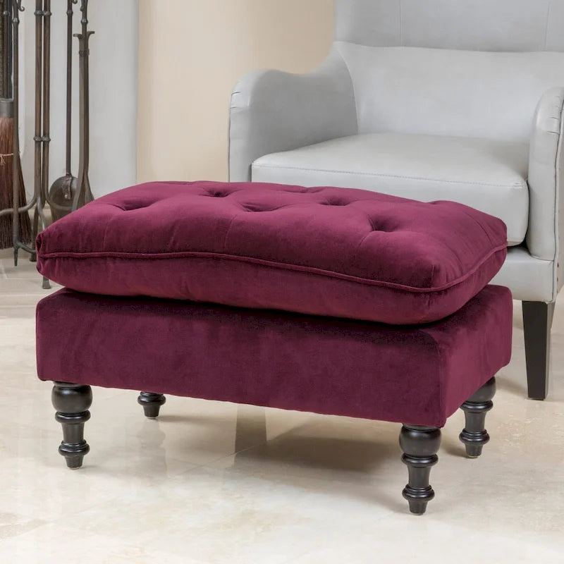 Pouffe en tissu touffeté Jeremy par Christopher Knight Home