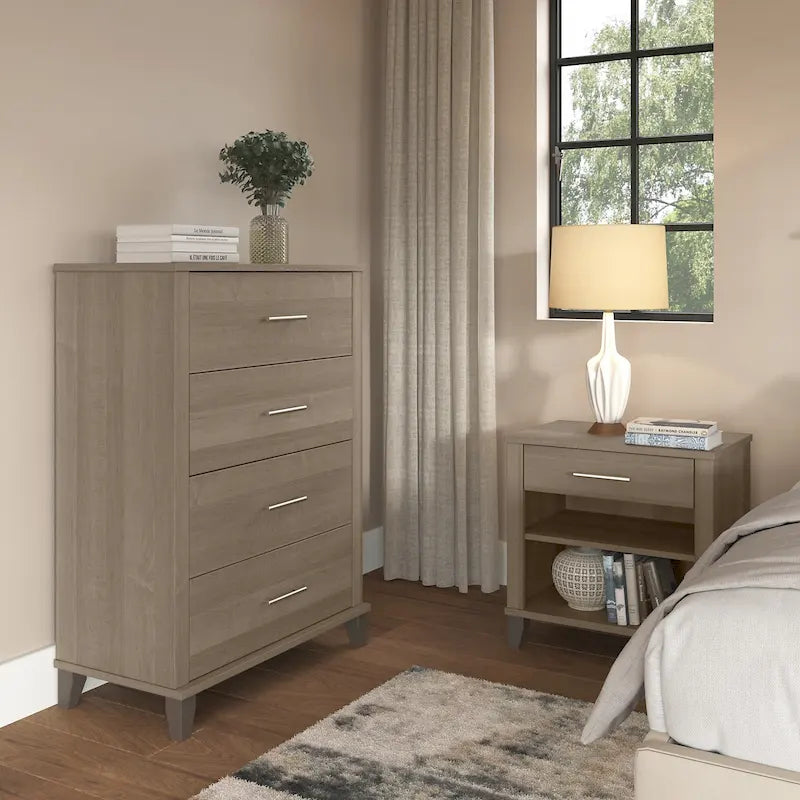 Ensemble commode et table de chevet