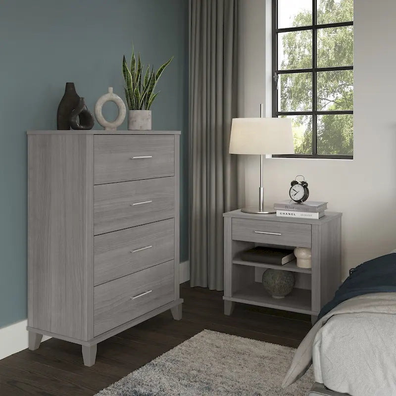 Ensemble commode et table de chevet