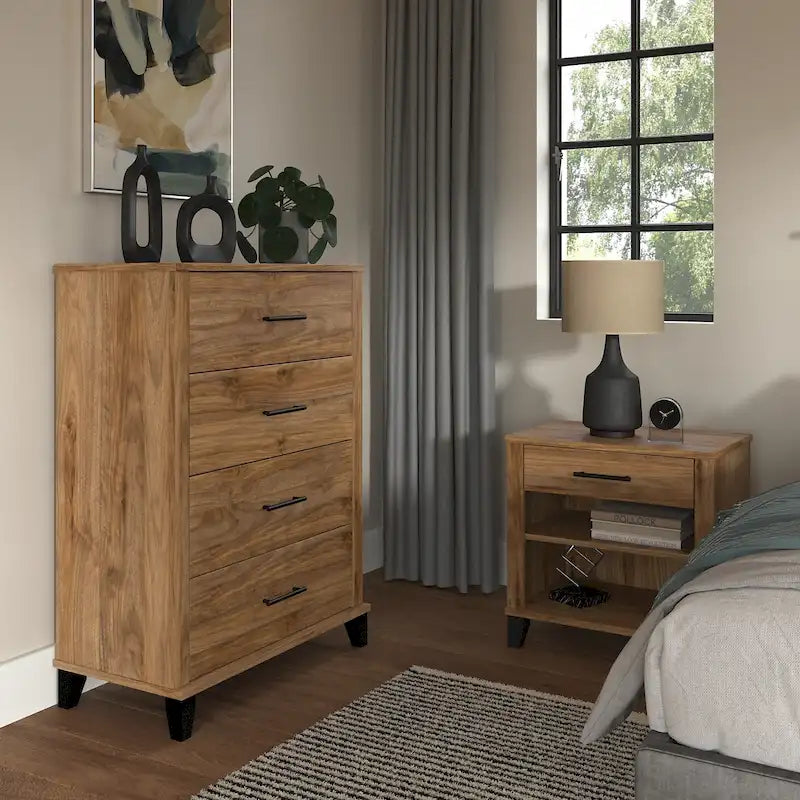 Ensemble commode et table de chevet
