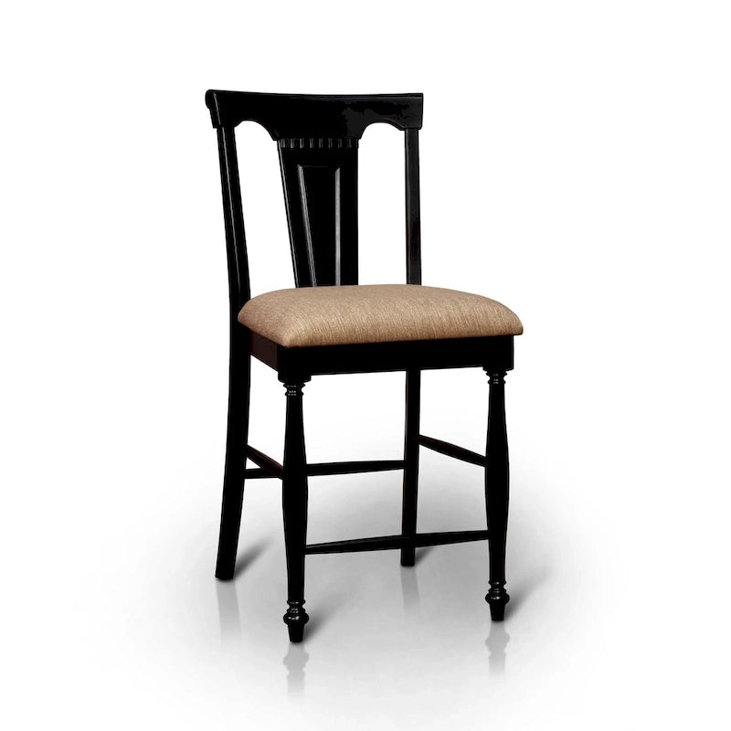 Chaises de comptoir en bois massif rustiques (lot de 2)