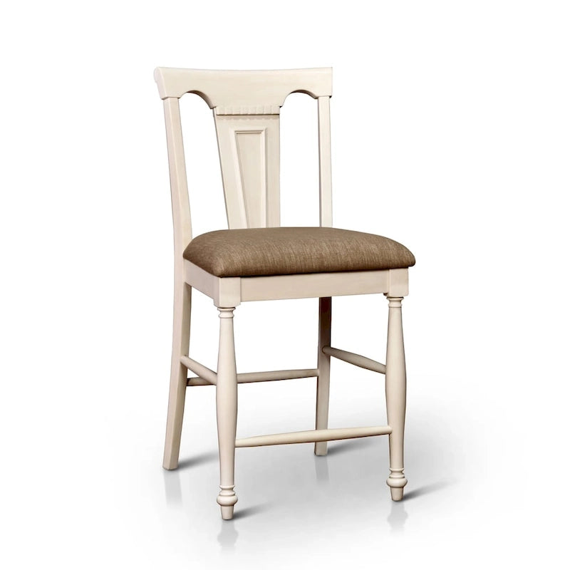 Chaises de comptoir en bois massif rustiques (lot de 2)