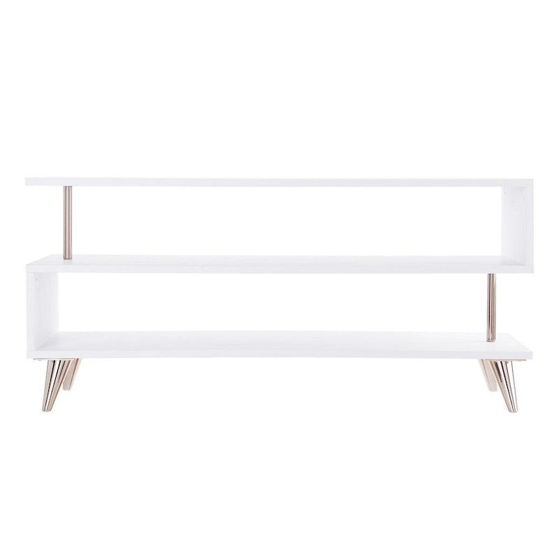 Meuble TV bas SEI Furniture blanc pour téléviseurs jusqu'à 41 po