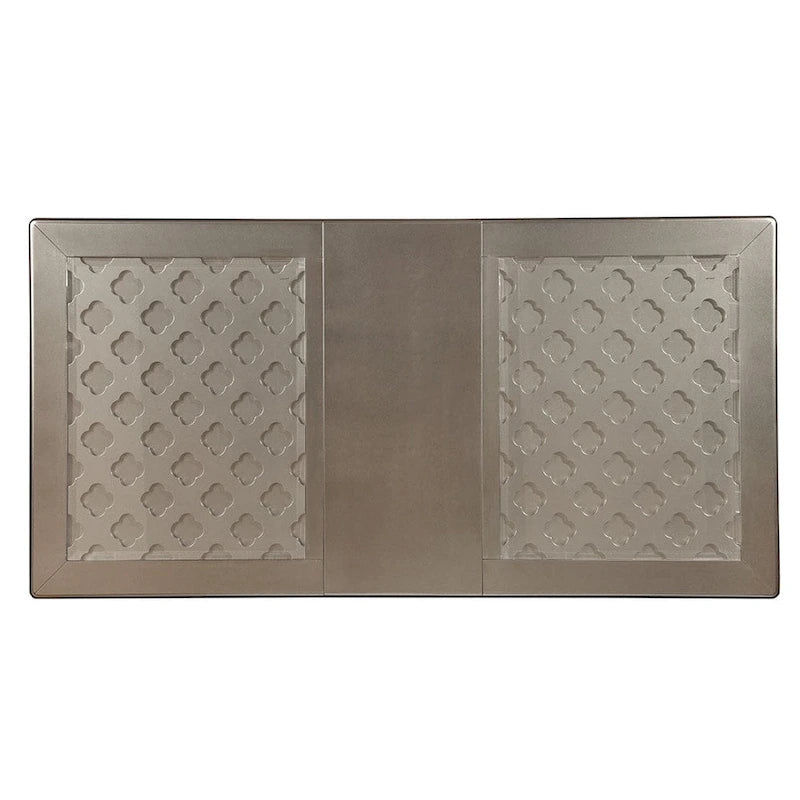 Table à manger extensible de 84 pouces avec plateau en verre