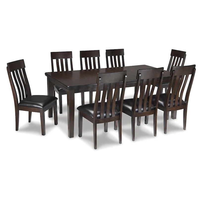 Ensemble de salle à manger 9 pièces marron foncé