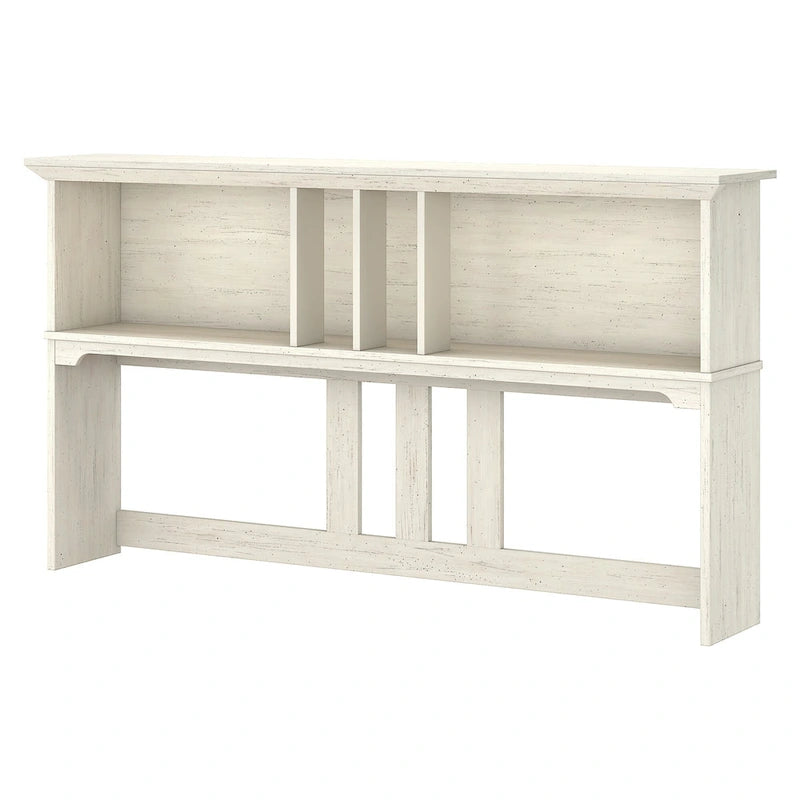 Vaisselier blanc antique pour bureau en L
