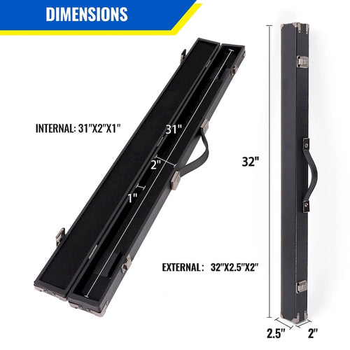 Étui de transport rigide 1x1 pour queue de billard - Pour 1 fût/1 flèche