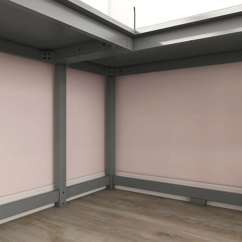 Bureau d'angle pour enfants avec étagères