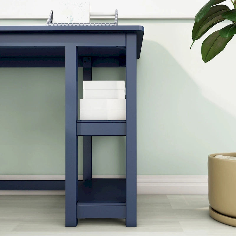 Bureau d'angle pour enfants avec étagères
