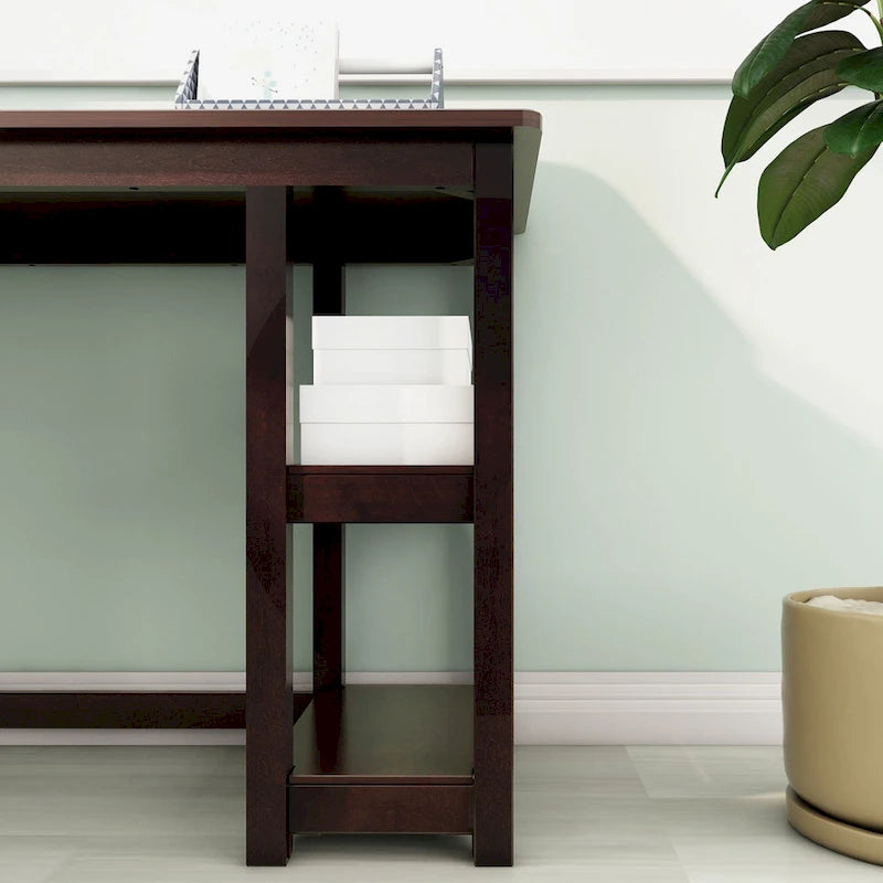 Bureau d'angle pour enfants avec étagères