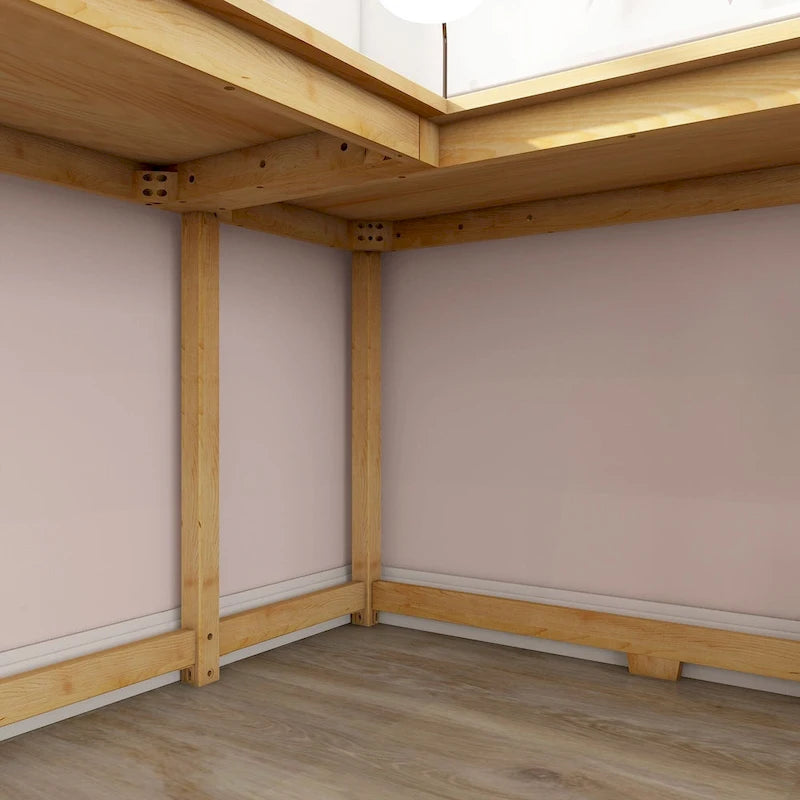 Bureau d'angle pour enfants avec étagères