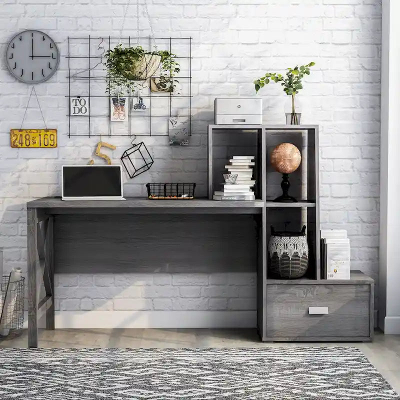 Bureau d'ordinateur Jessica Modern 70 pouces avec ports USB par Furniture of America