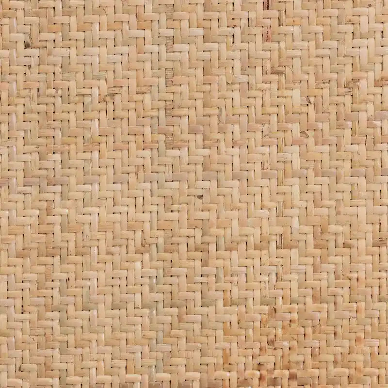 Ensemble de chaises de salle à manger tissées en rotin et bois naturel de style Mid-Century (2 pièces)