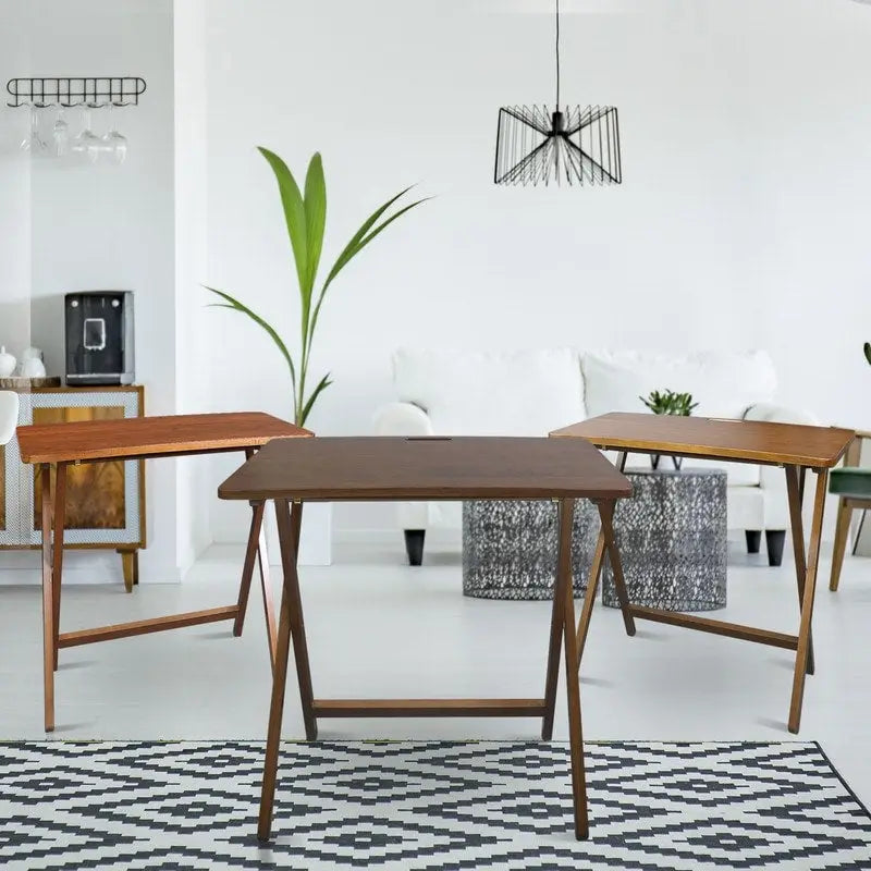 Table plateau TV pliable Goosefoot en bois massif