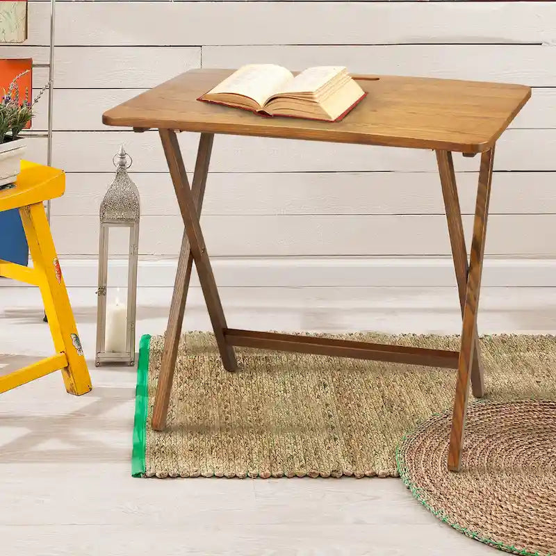 Table plateau TV pliable Goosefoot en bois massif