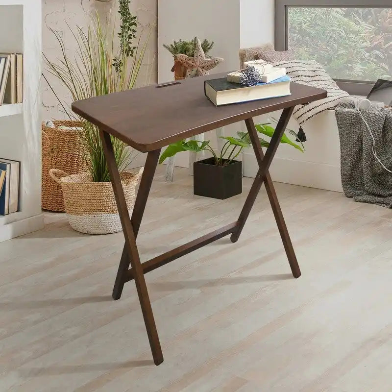 Table plateau TV pliable Goosefoot en bois massif