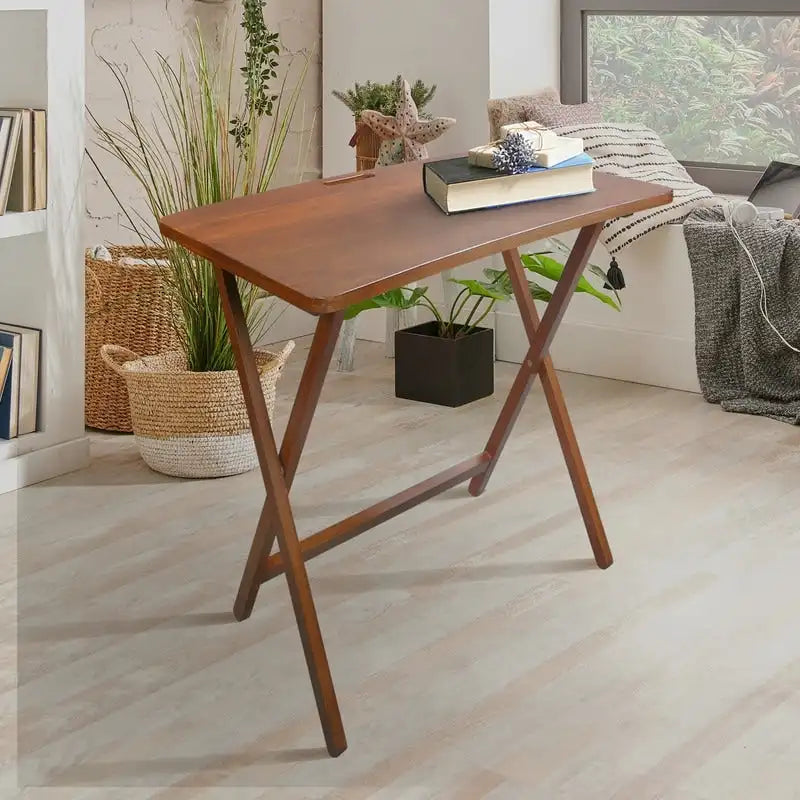 Table plateau TV pliable Goosefoot en bois massif