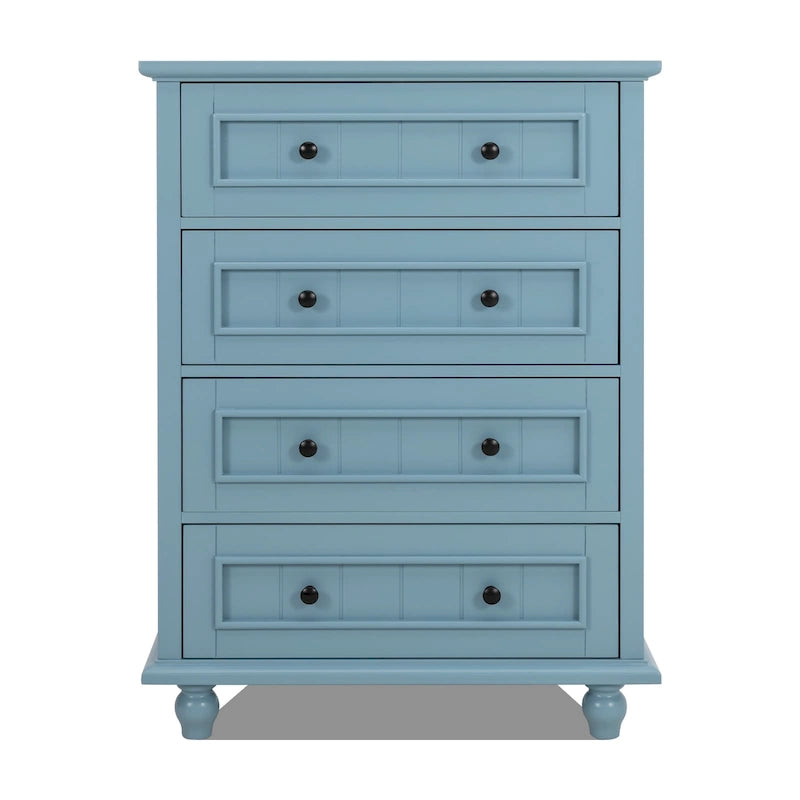 Commode 4 tiroirs Meuble de rangement large pour chambre et salon