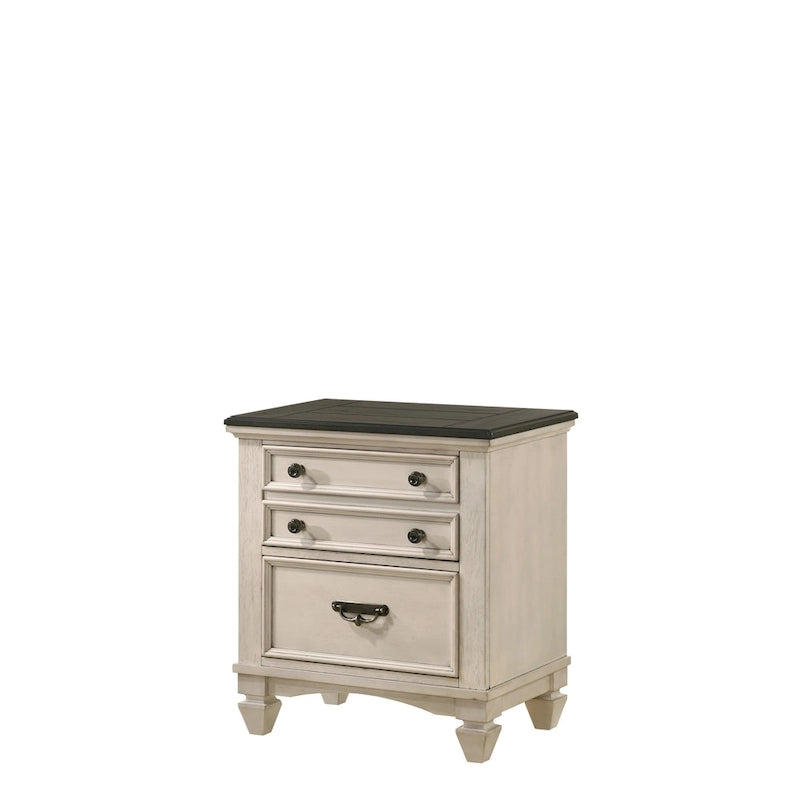 Chambre à coucher 6 pièces Roseanne couleur crème et marron
