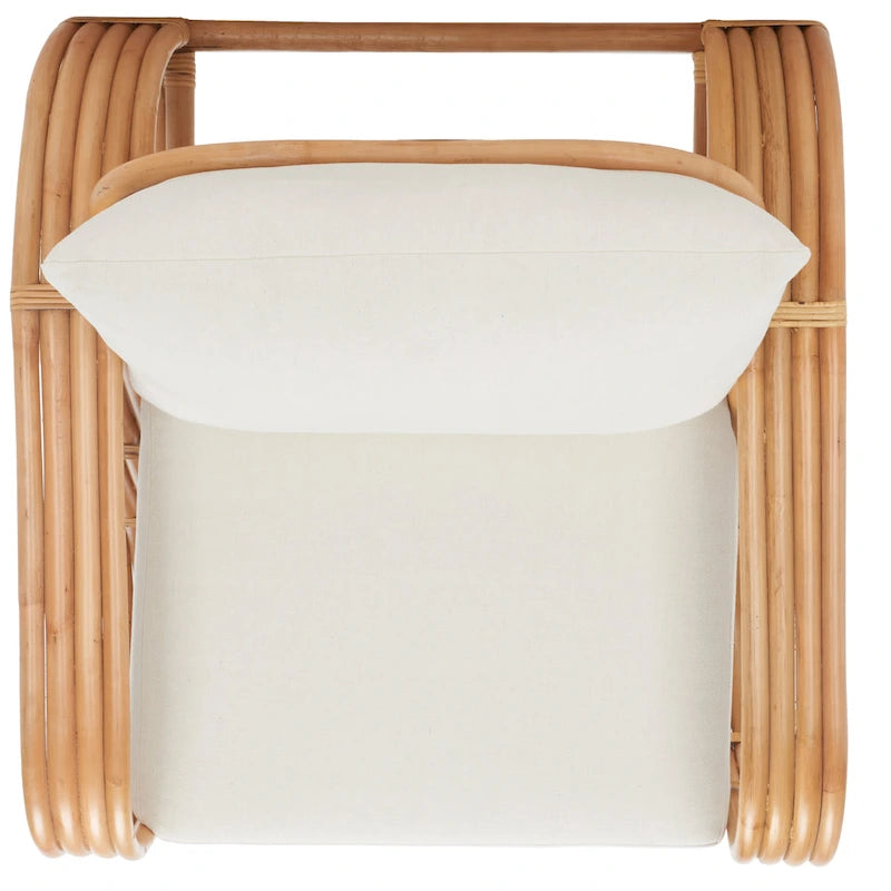 Fauteuil d'appoint en rotin avec coussin - 76,2 L x 83,8 P x 73,7 H cm