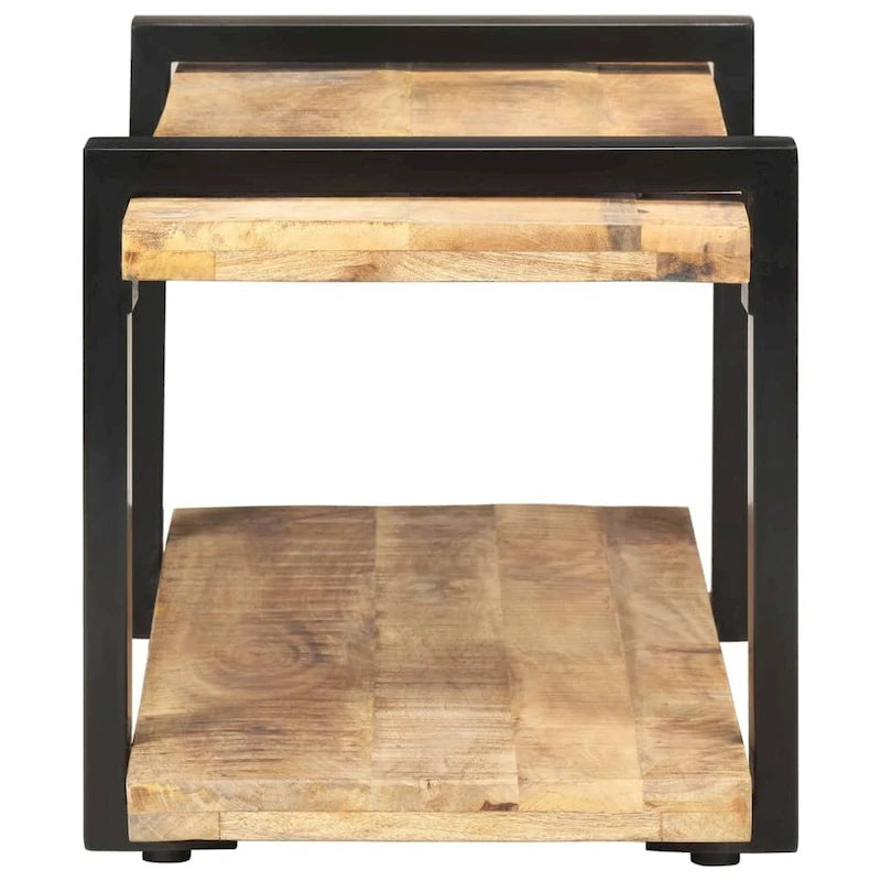 Meuble TV 35,4x15,7x15,7 Bois de manguier brut