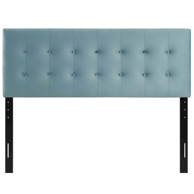 Tête de lit capitonnée en velours Grand lit