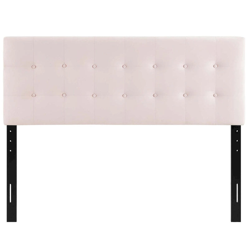 Tête de lit capitonnée en velours Grand lit