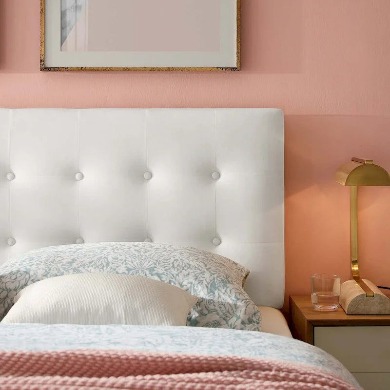 Tête de lit capitonnée en velours Grand lit
