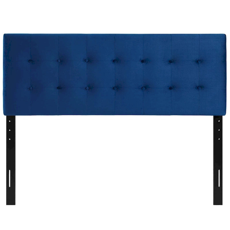 Tête de lit capitonnée en velours Grand lit