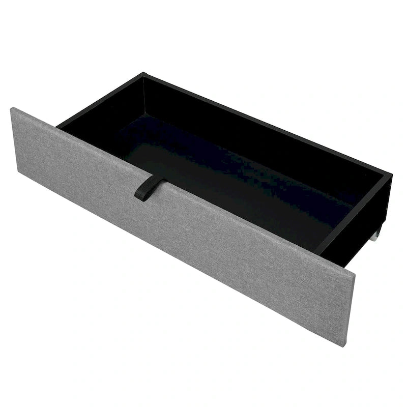 Lit plateforme tapissier Queen size avec lit gigogne Twin XL
