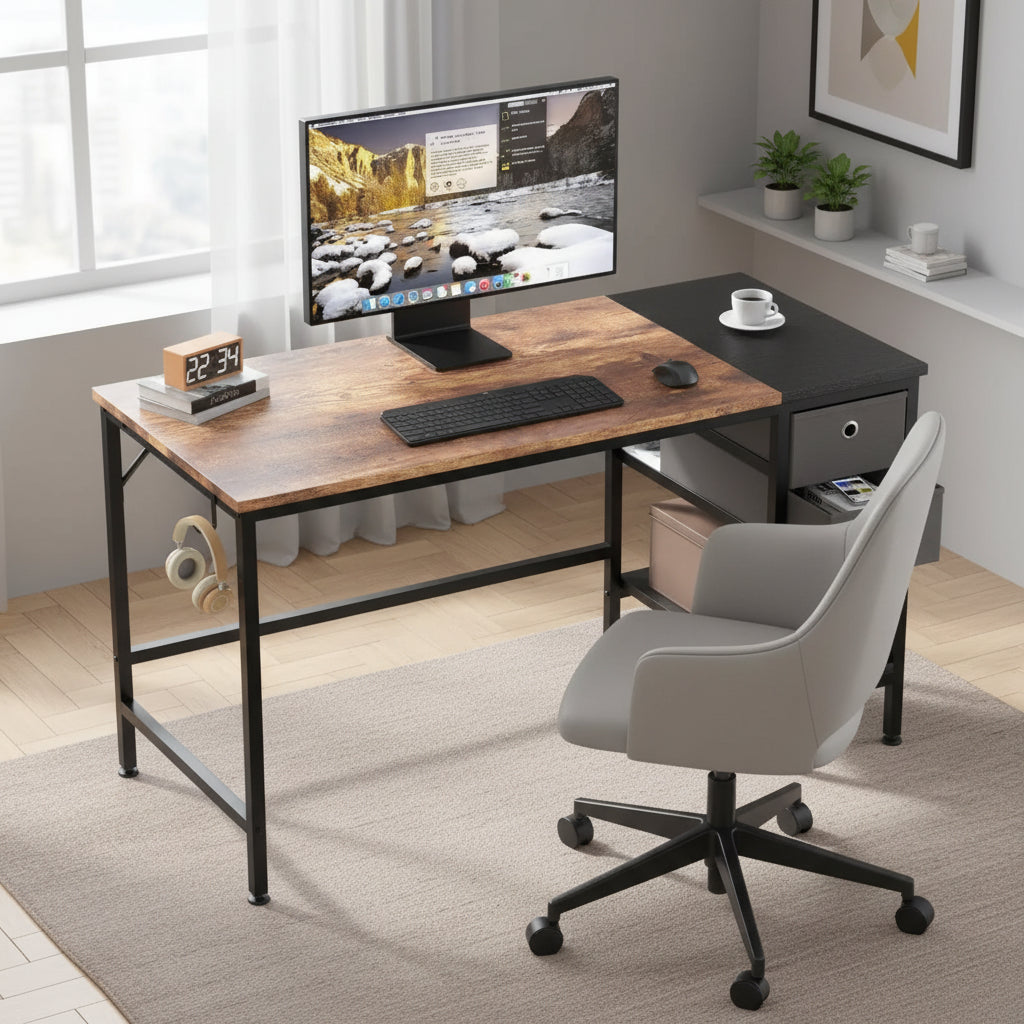 Computer Desk with Drawers 47 Study Writing Desks